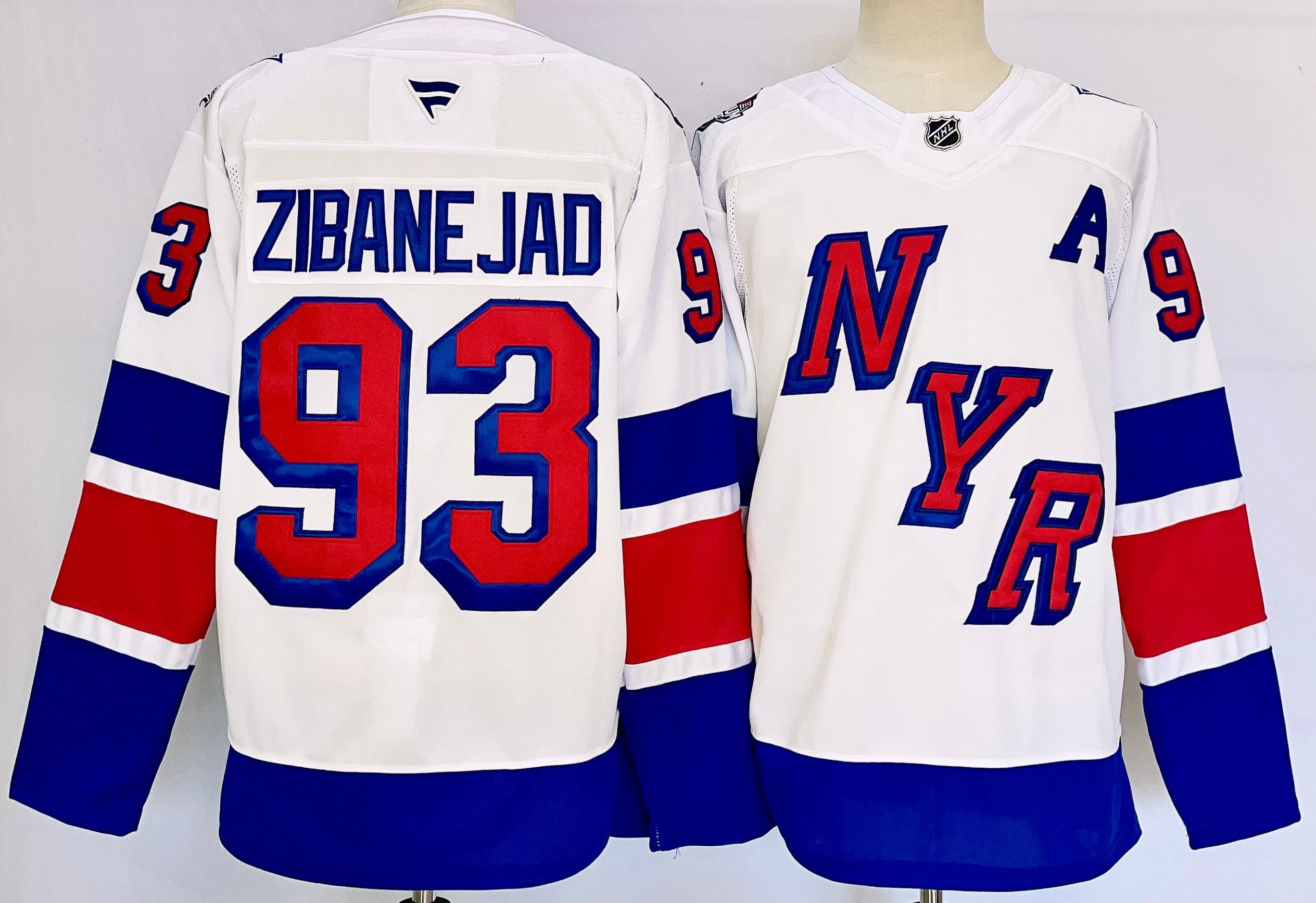 Men New York Rangers #93 Zibanejad White 2025 Home Premier Player NHL Jersey